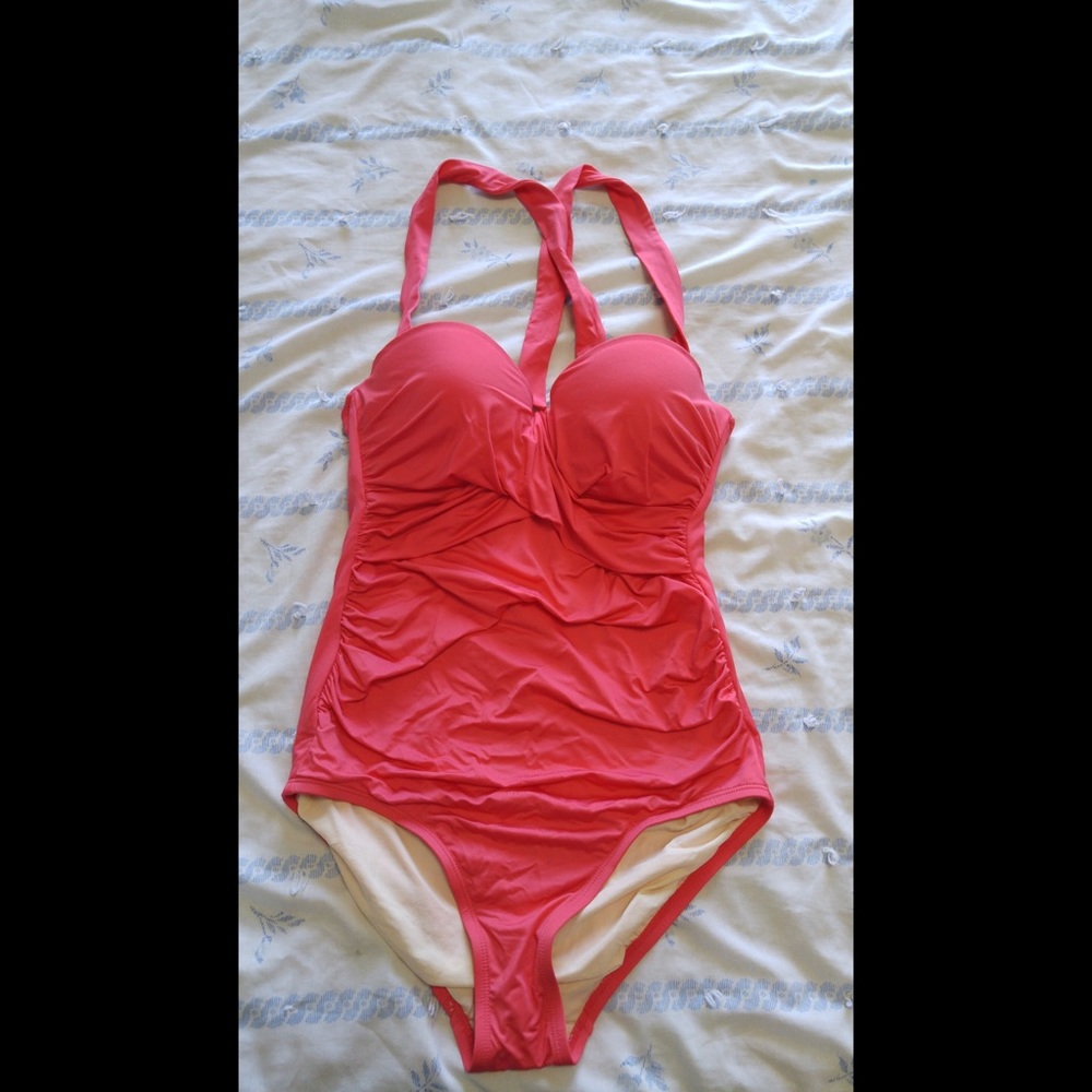 Merona one piece swimsuit in coral